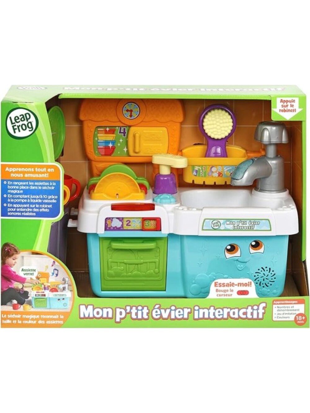Leapfrog Scrub 'n Play Smart Sink  (French Version) For 18 Months New in Box